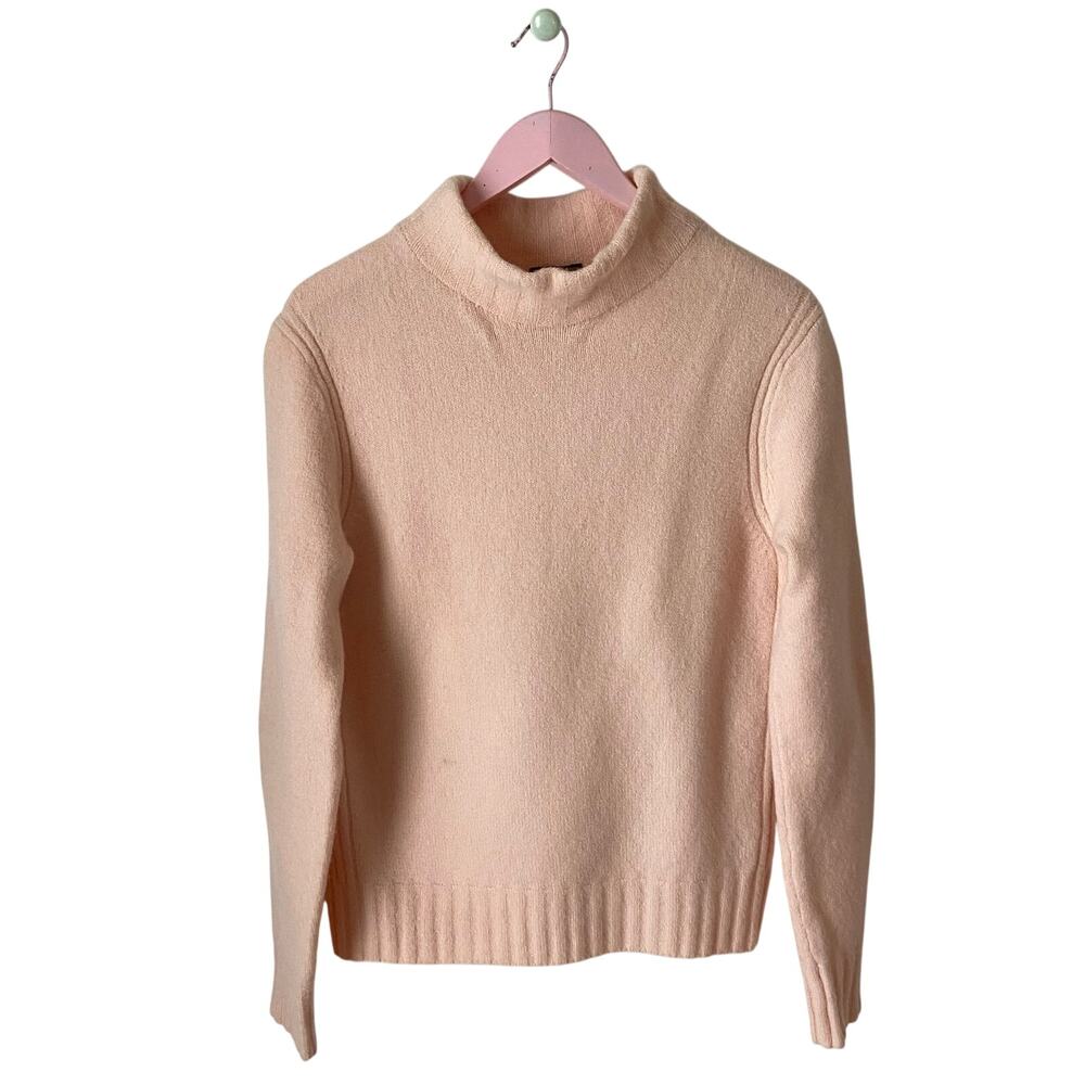 Madewell Point Sur Peach Alpaca Blend Mock-Neck Sweater Size Medium